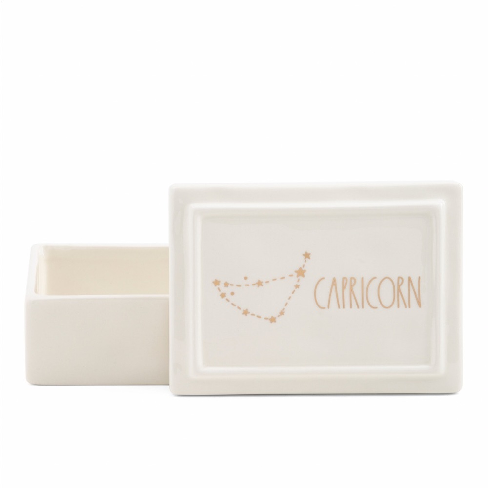 Rae Dunn CAPRICORN jewelry trinket box